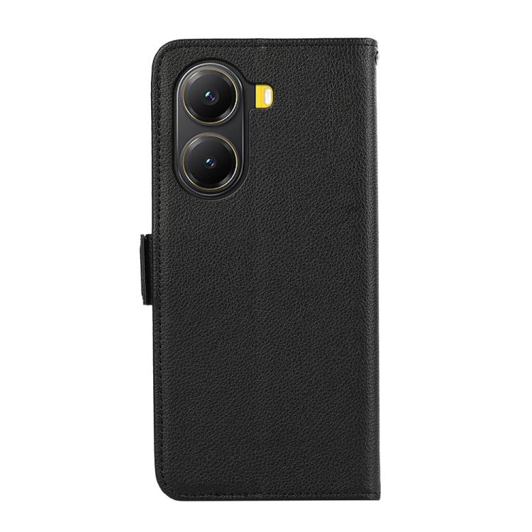 For Xiaomi Poco X7 Pro ABEEL Side-Magnetic Litchi Pattern Leather RFID Phone Case