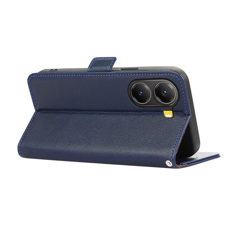 For Xiaomi Poco X7 Pro ABEEL Side-Magnetic Litchi Pattern Leather RFID Phone Case