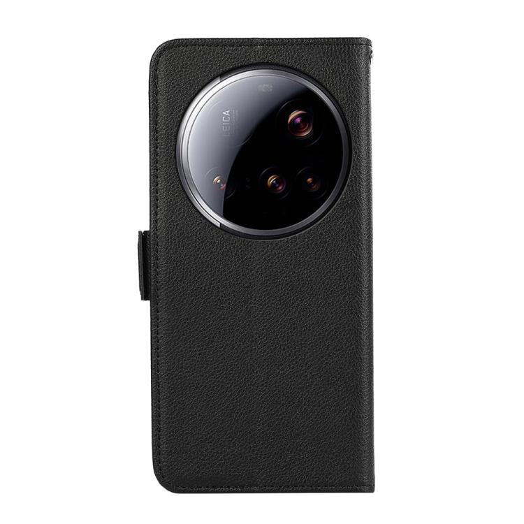 For Xiaomi 15 Ultra ABEEL Side-Magnetic Litchi Pattern Leather RFID Phone Case