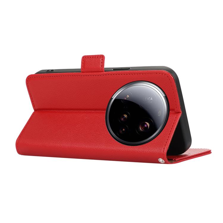 For Xiaomi 15 Ultra ABEEL Side-Magnetic Litchi Pattern Leather RFID Phone Case