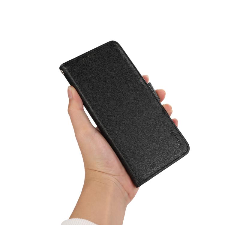 For Xiaomi 15T Pro 5G ABEEL Side-Magnetic Litchi Pattern Leather RFID Phone Case