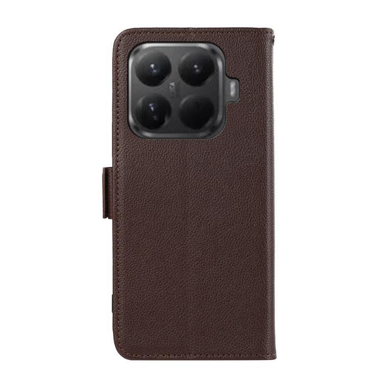 For Xiaomi 15T Pro 5G ABEEL Side-Magnetic Litchi Pattern Leather RFID Phone Case