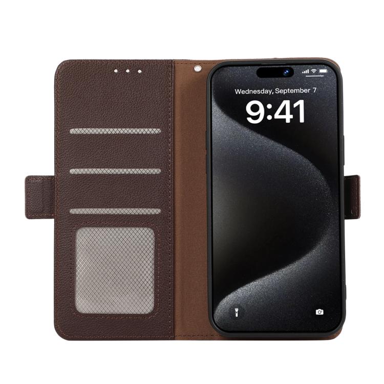 For Xiaomi 15T Pro 5G ABEEL Side-Magnetic Litchi Pattern Leather RFID Phone Case