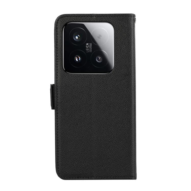 For Xiaomi 15T 5G ABEEL Side-Magnetic Litchi Pattern Leather RFID Phone Case