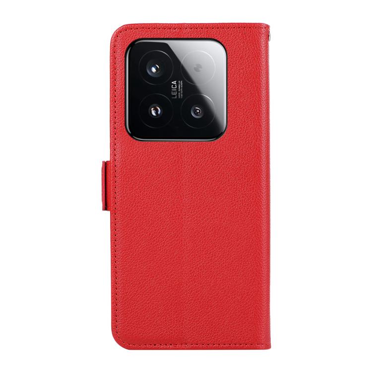 For Xiaomi 15T 5G ABEEL Side-Magnetic Litchi Pattern Leather RFID Phone Case