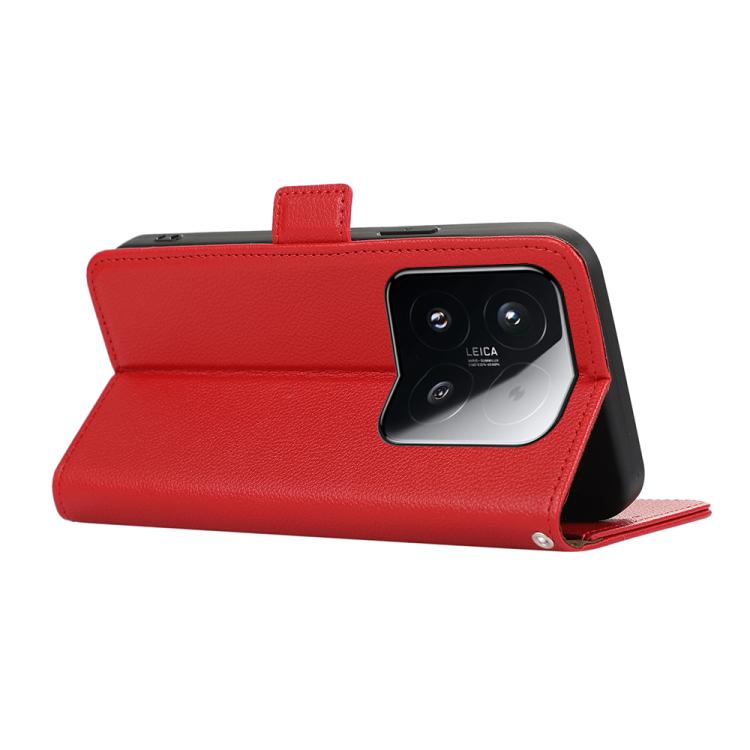 For Xiaomi 15T 5G ABEEL Side-Magnetic Litchi Pattern Leather RFID Phone Case