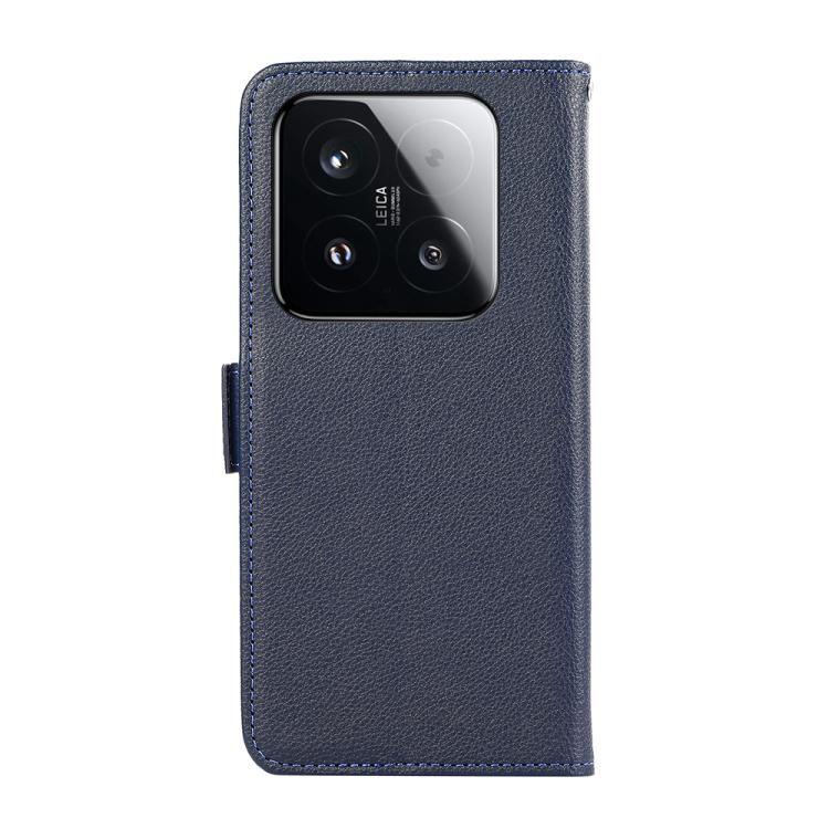 For Xiaomi 15T 5G ABEEL Side-Magnetic Litchi Pattern Leather RFID Phone Case