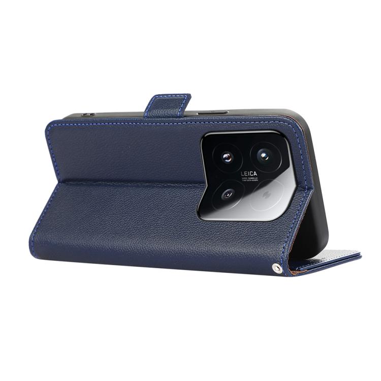 For Xiaomi 15T 5G ABEEL Side-Magnetic Litchi Pattern Leather RFID Phone Case