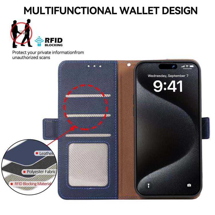 For Xiaomi 17 ABEEL Side-Magnetic Litchi Pattern Leather RFID Phone Case