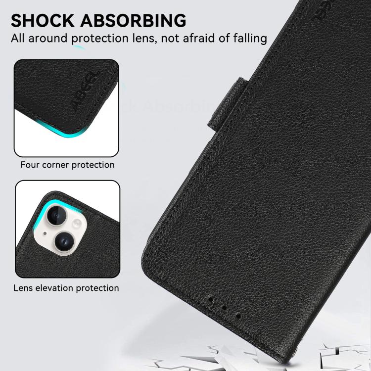 For Xiaomi 17 Pro ABEEL Side-Magnetic Litchi Pattern Leather RFID Phone Case