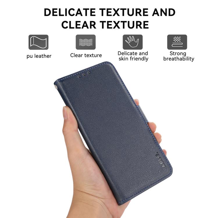For Xiaomi 17 Pro Max ABEEL Side-Magnetic Litchi Pattern Leather RFID Phone Case
