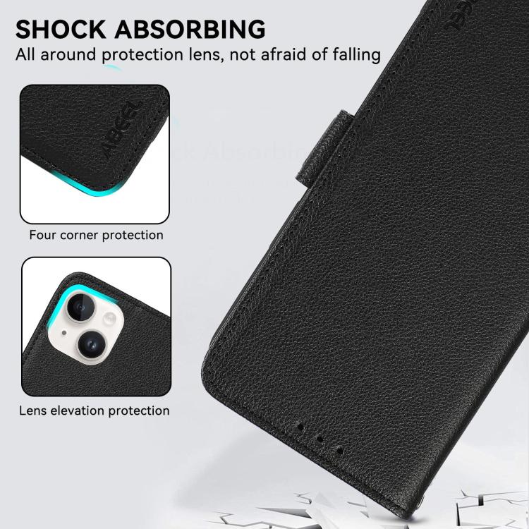 For Xiaomi 17T 5G ABEEL Side-Magnetic Litchi Pattern Leather RFID Phone Case