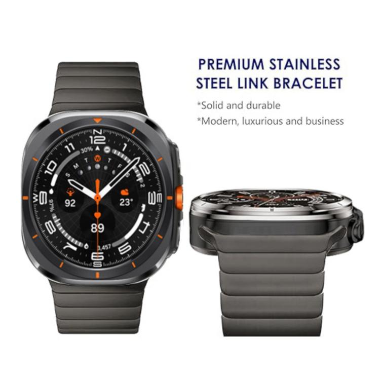 For Samsung Galaxy Watch Ultra 47mm / Ultra 2025 Bamboo Norman Buckle Titanium Alloy Watch Band