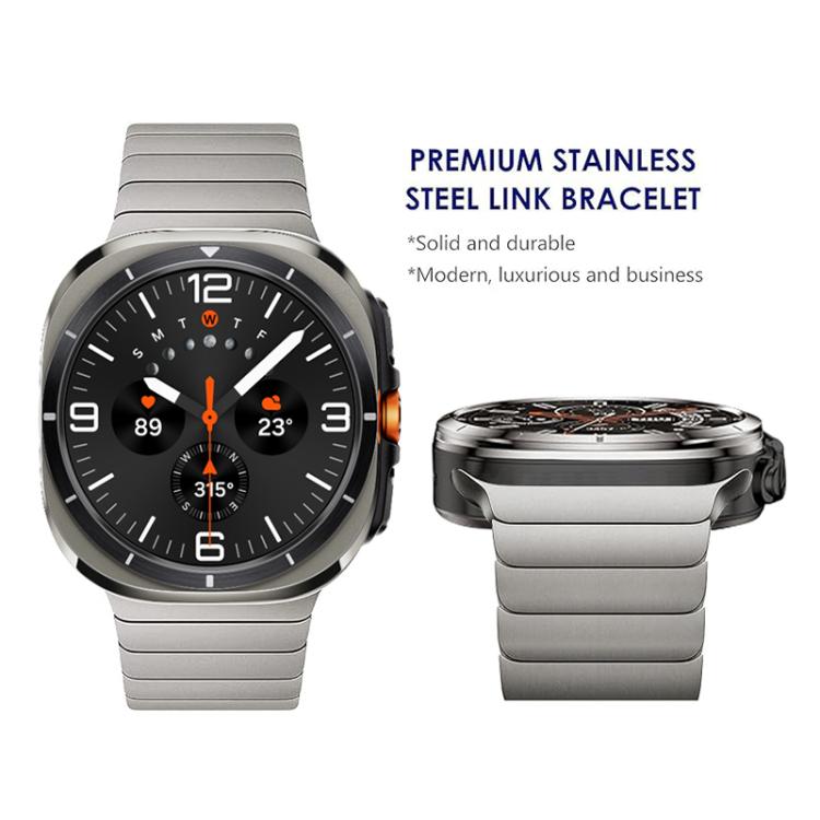 For Samsung Galaxy Watch Ultra 47mm / Ultra 2025 Bamboo Norman Buckle Titanium Alloy Watch Band