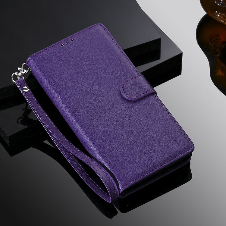 For Xiaomi Redmi 10X 5G / 10X Pro 5G 2 in 1 Solid Color Detachable PU Leather Case with Card Slots & Magnetic Holder & Photo Frame & Wallet & Strap