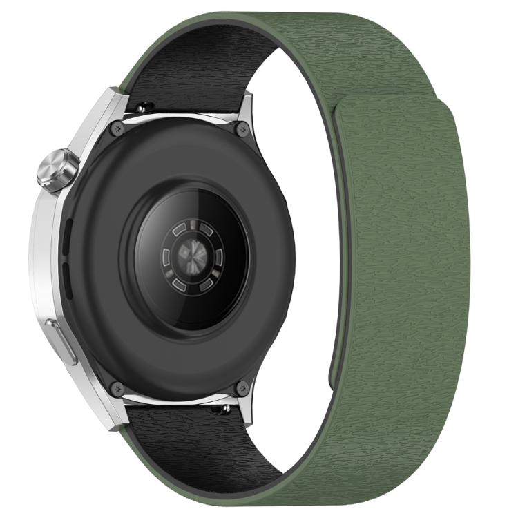 22mm Cloud Wood Grain Silicone Magnetic Watch Band