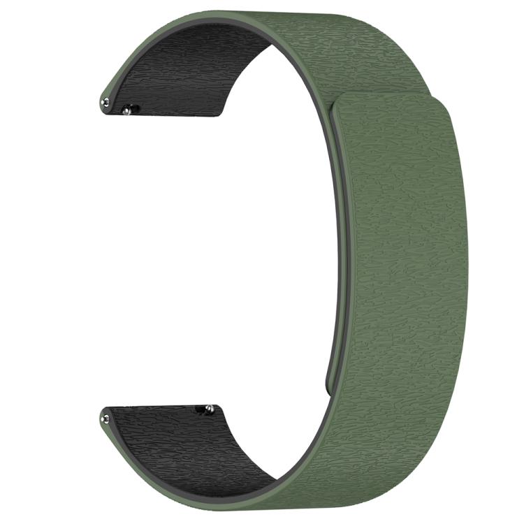 22mm Cloud Wood Grain Silicone Magnetic Watch Band
