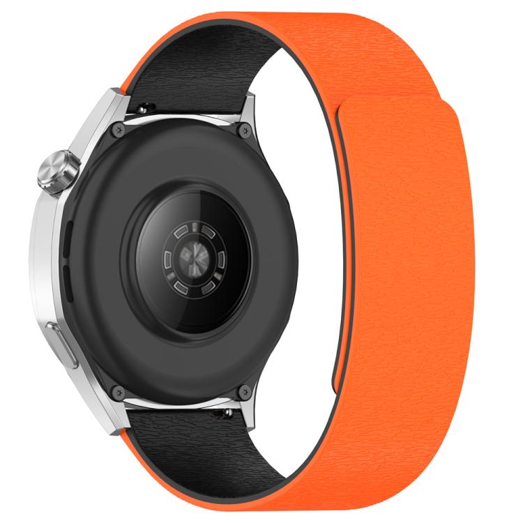 22mm Cloud Wood Grain Silicone Magnetic Watch Band