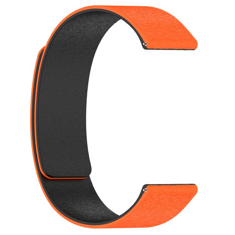 22mm Cloud Wood Grain Silicone Magnetic Watch Band