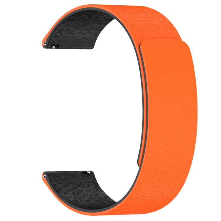 22mm Cloud Wood Grain Silicone Magnetic Watch Band