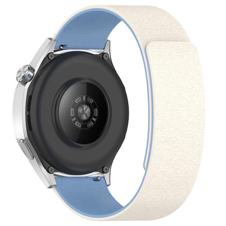 22mm Cloud Wood Grain Silicone Magnetic Watch Band
