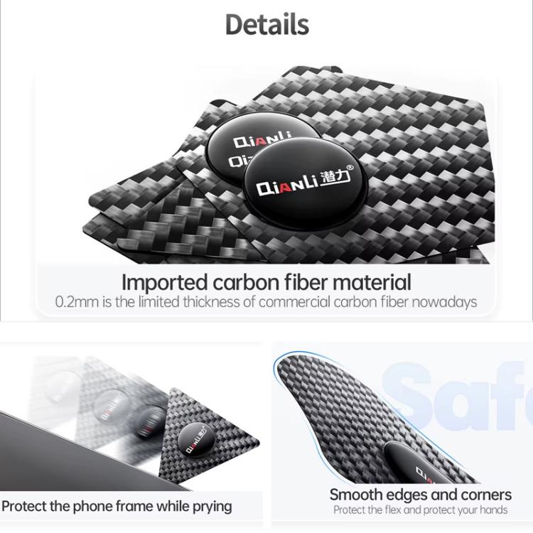 Qianli High Toughness Multifunctional Carbon Fiber Prying Tool Pentagon Shaped