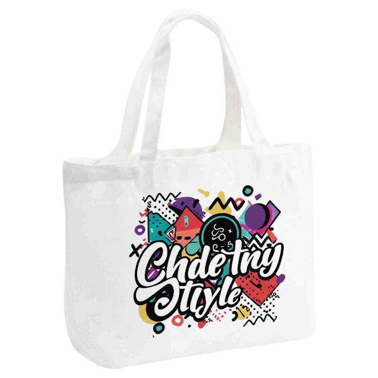 Graffiti Printed Canvas Handbag Digital Print On Your Demand, Size:20x30x10cm