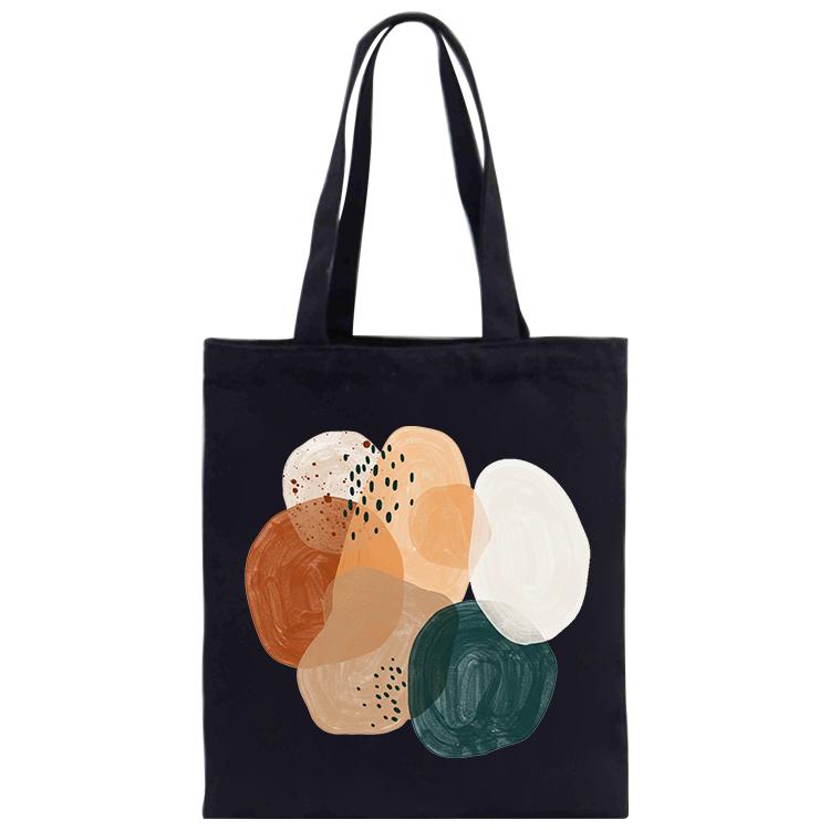 Watercolor Printed Canvas Handbag Digital Print On Your Demand, Size:40x35cm