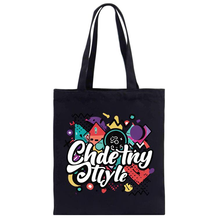 Graffiti Printed Canvas Handbag Digital Print On Your Demand, Size:25x20cm