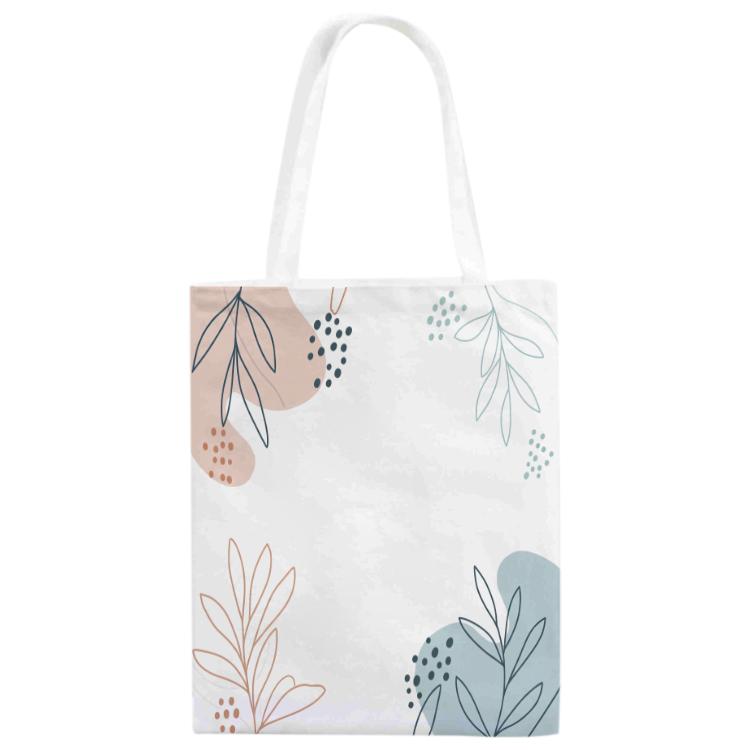 Branches Printed Canvas Handbag Digital Print On Your Demand, Size:25x20cm