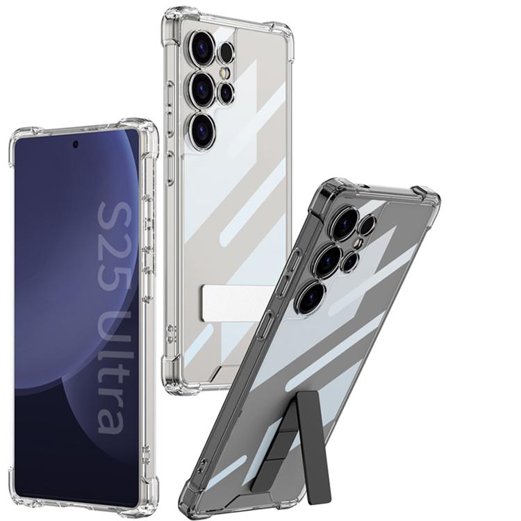For Samsung Galaxy S25 Ultra 5G GKK Airbag Full Coverage Phone Case with Rotating Holder, Not Included Pen