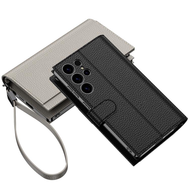 For Samsung Galaxy S23 Ultra 5G GKK Plating Wallet Leather Phone Case