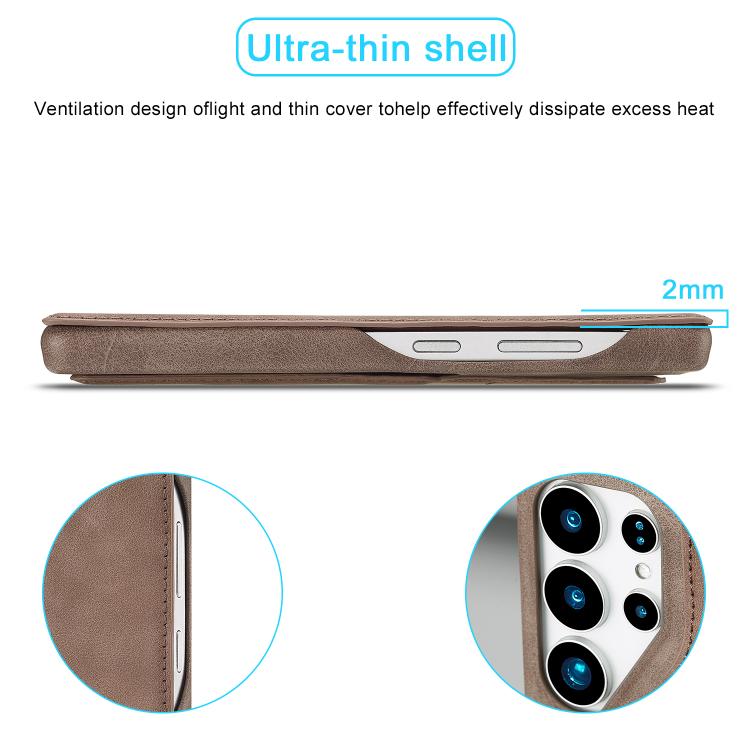 For Samsung Galaxy S25 Ultra 5G LC.IMEEKE Hon Ancient Series Flip Leather Phone Case