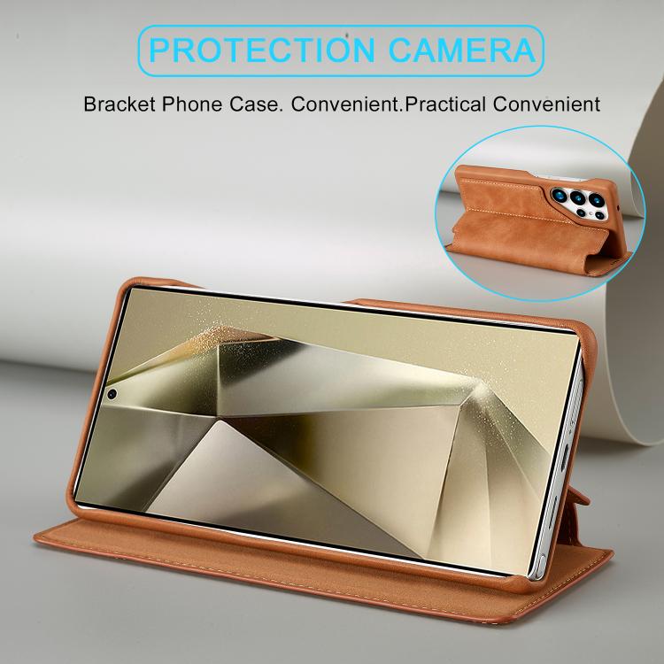 For Samsung Galaxy S25 Ultra 5G LC.IMEEKE Hon Ancient Series Flip Leather Phone Case