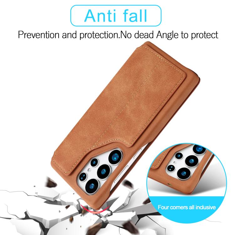 For Samsung Galaxy S25 Ultra 5G LC.IMEEKE Hon Ancient Series Flip Leather Phone Case