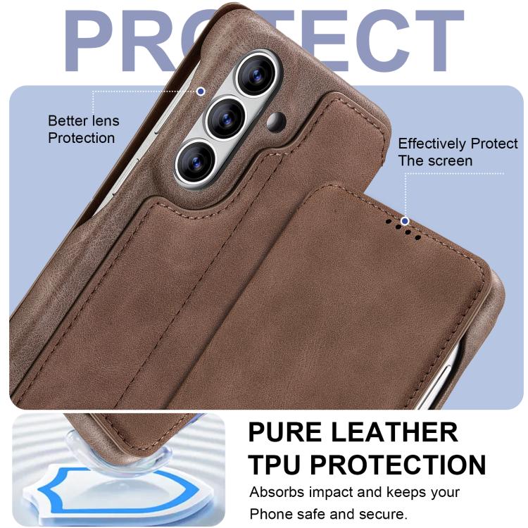 For Samsung Galaxy S26+ 5G LC.IMEEKE Hon Ancient Series Flip Leather Phone Case