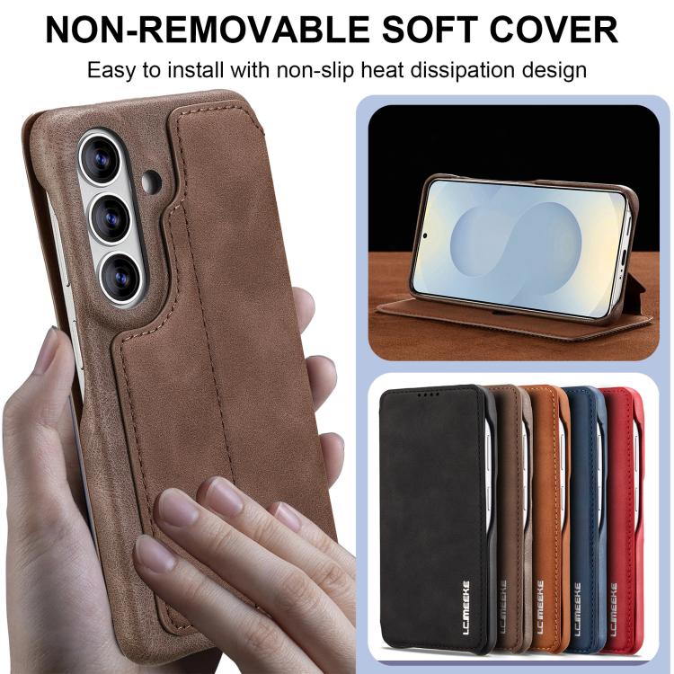For Samsung Galaxy S26+ 5G LC.IMEEKE Hon Ancient Series Flip Leather Phone Case