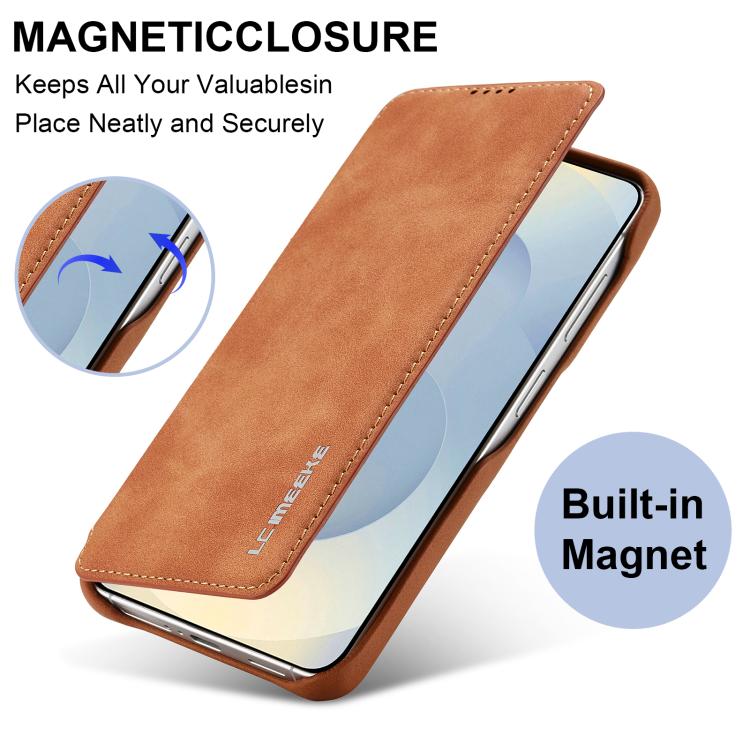 For Samsung Galaxy S26+ 5G LC.IMEEKE Hon Ancient Series Flip Leather Phone Case