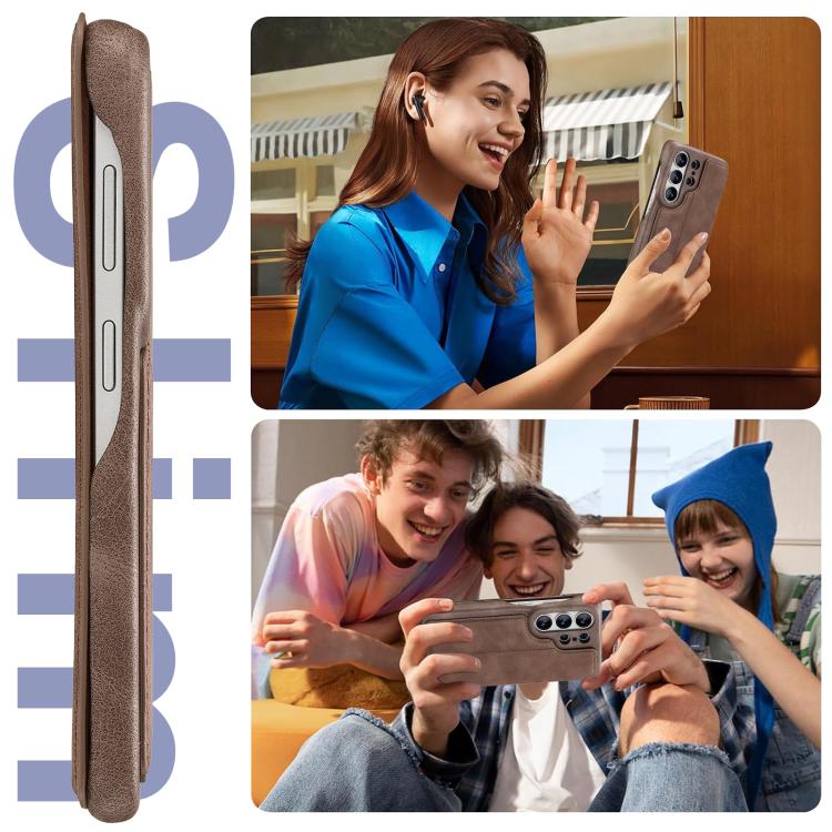 For Samsung Galaxy S26 Ultra 5G LC.IMEEKE Hon Ancient Series Flip Leather Phone Case