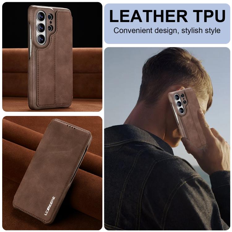 For Samsung Galaxy S26 Ultra 5G LC.IMEEKE Hon Ancient Series Flip Leather Phone Case