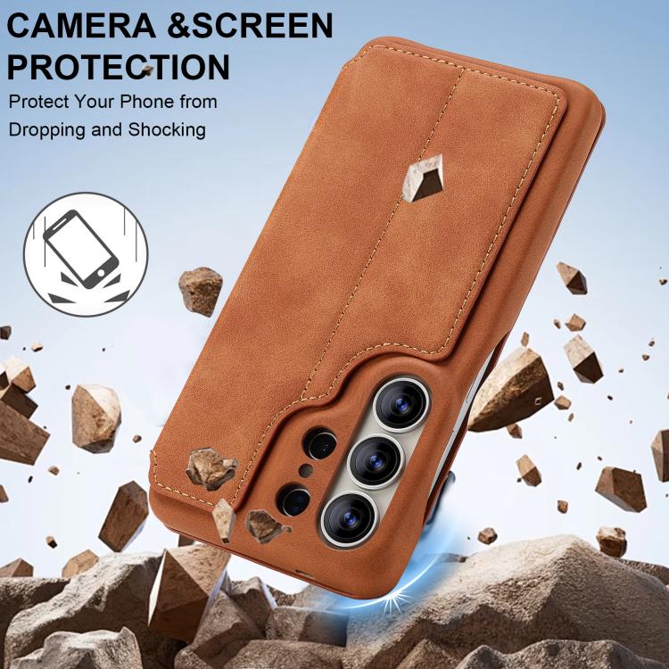 For Samsung Galaxy S26 Ultra 5G LC.IMEEKE Hon Ancient Series Flip Leather Phone Case