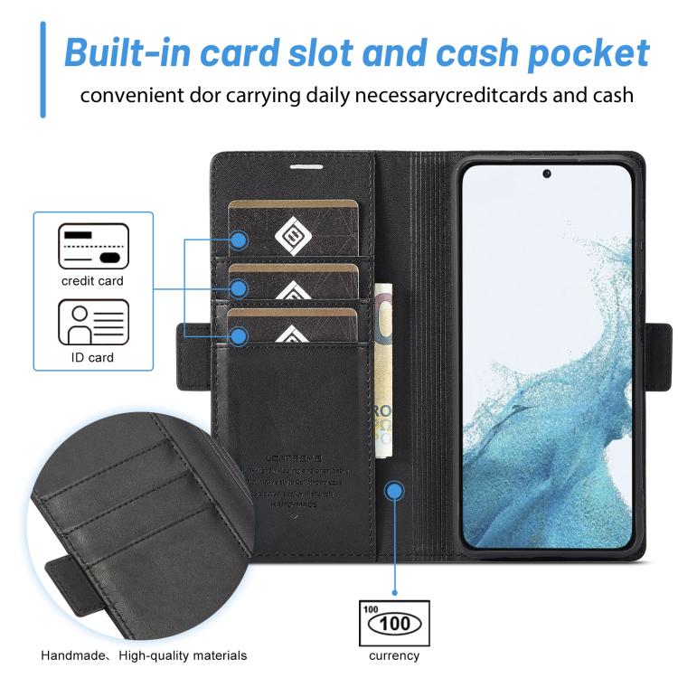 For Samsung Galaxy S25+ 5G LC.IMEEKE Card Slots Skin Feeling Leather Phone Case