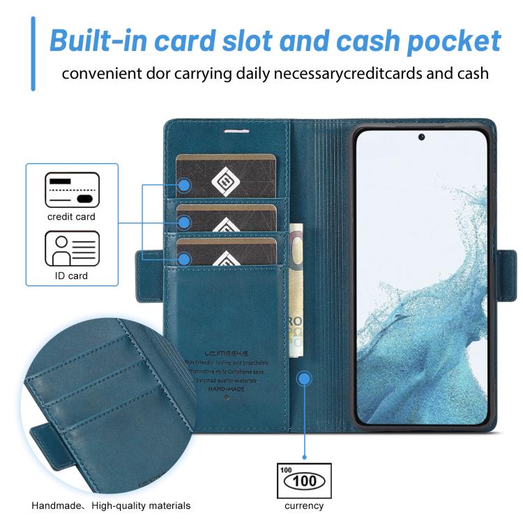 For Samsung Galaxy S25+ 5G LC.IMEEKE Card Slots Skin Feeling Leather Phone Case