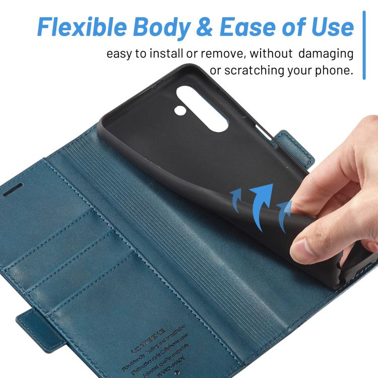 For Samsung Galaxy S25+ 5G LC.IMEEKE Card Slots Skin Feeling Leather Phone Case