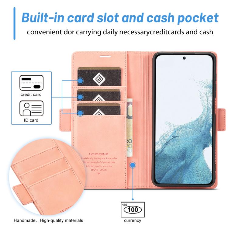 For Samsung Galaxy S25+ 5G LC.IMEEKE Card Slots Skin Feeling Leather Phone Case