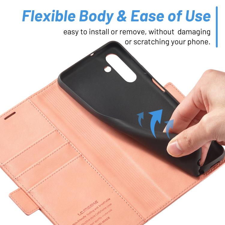 For Samsung Galaxy S25+ 5G LC.IMEEKE Card Slots Skin Feeling Leather Phone Case
