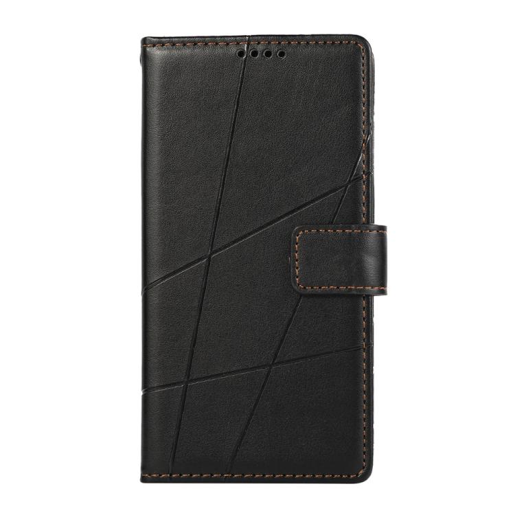 For Motorola Moto G15 PU Genuine Leather Texture Embossed Line Phone Case