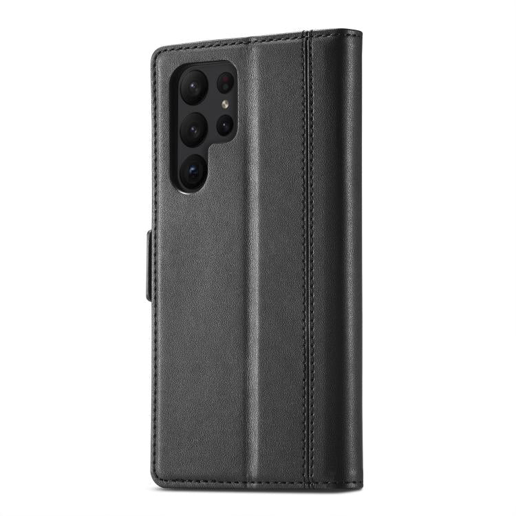 For Samsung Galaxy S25 Ultra 5G LC.IMEEKE Card Slots Skin Feeling Leather Phone Case