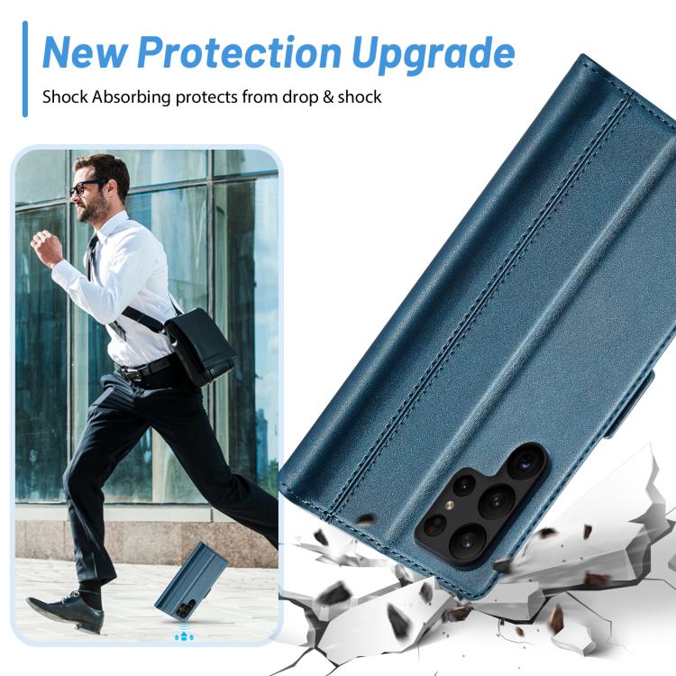 For Samsung Galaxy S25 Ultra 5G LC.IMEEKE Card Slots Skin Feeling Leather Phone Case