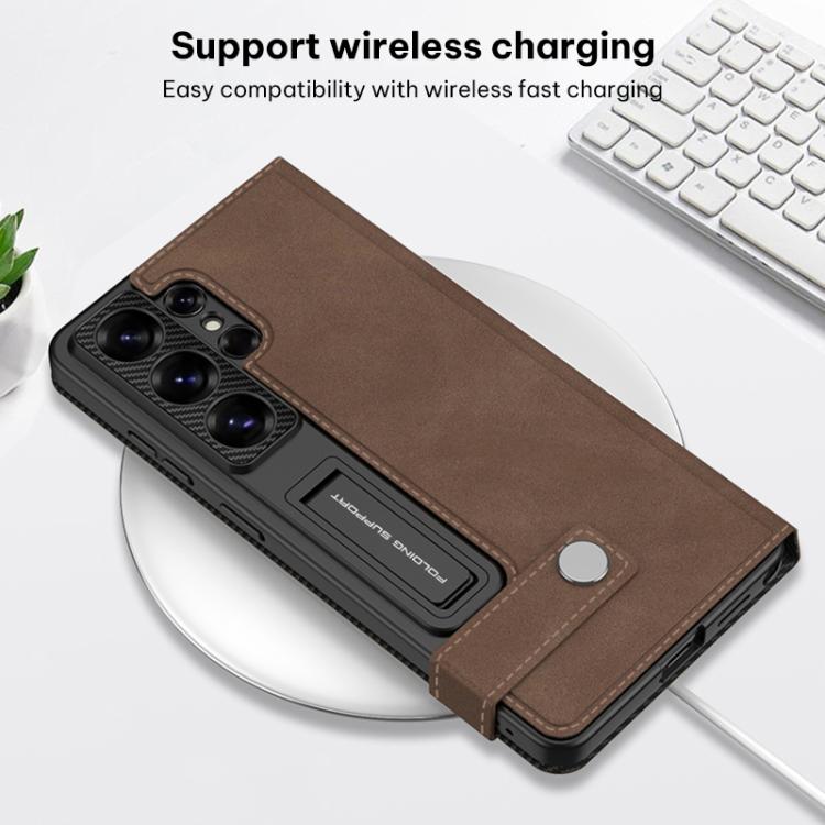 For Samsung Galaxy S26 Ultra 5G GKK Flip Wallet Leather Phone Case, Frosted Series, Not Included Pen